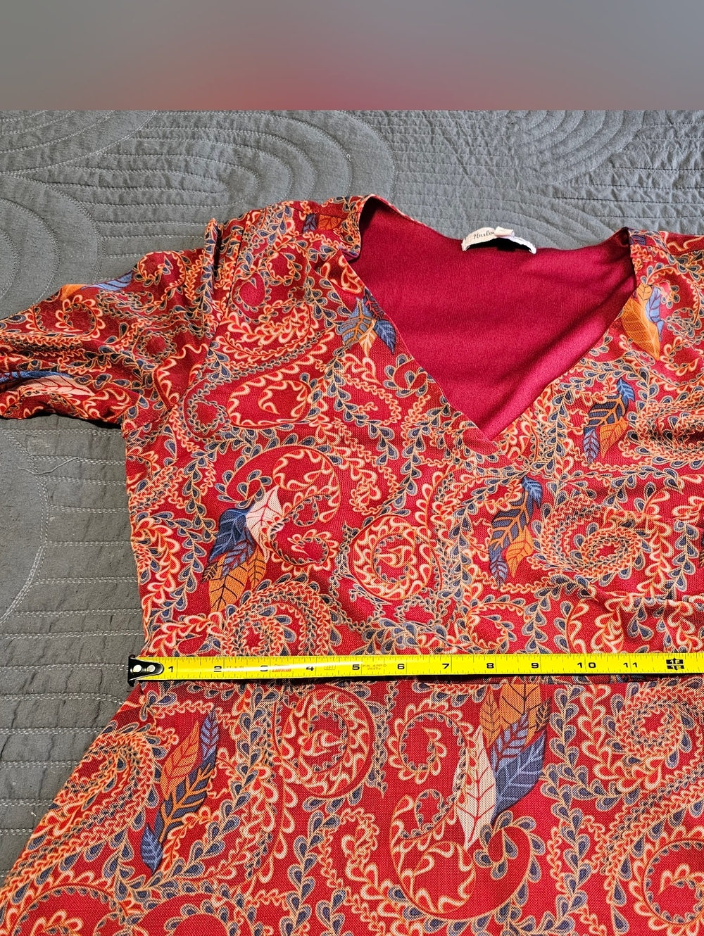 Red Paisley Maxi Dress - Picture 9 of 14